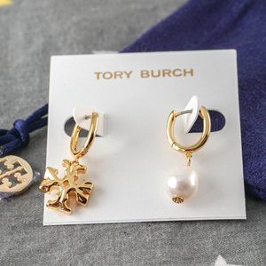 NEW Tory Burch Kira Mismatched Pearl Drop Earrings - Brand New with Dust Bag